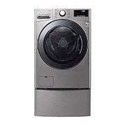 Vista frontal de  LG TWINWash™ Lavadora(22Kg) Secadora(13Kg) con motor Inverter Direct Drive y Mini Lavadora de (3,5Kg) con motor Slim Inverter Direct Drive WD22VV2S6TW