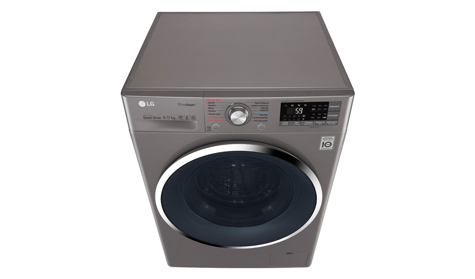 LG Lavadora – Secadora Carga Frontal con Motor Inverter Direct Drive y capacidad total 9 kilos de lavado y 5 kilos de secado, WD9DBS6