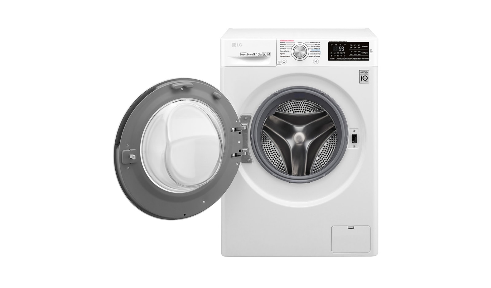 LG Lavadora – Secadora Carga Frontal con Motor Inverter Direct Drive y Capacidad Total de 9 kilos de lavado y 5 kilos de secado, WD9WB6
