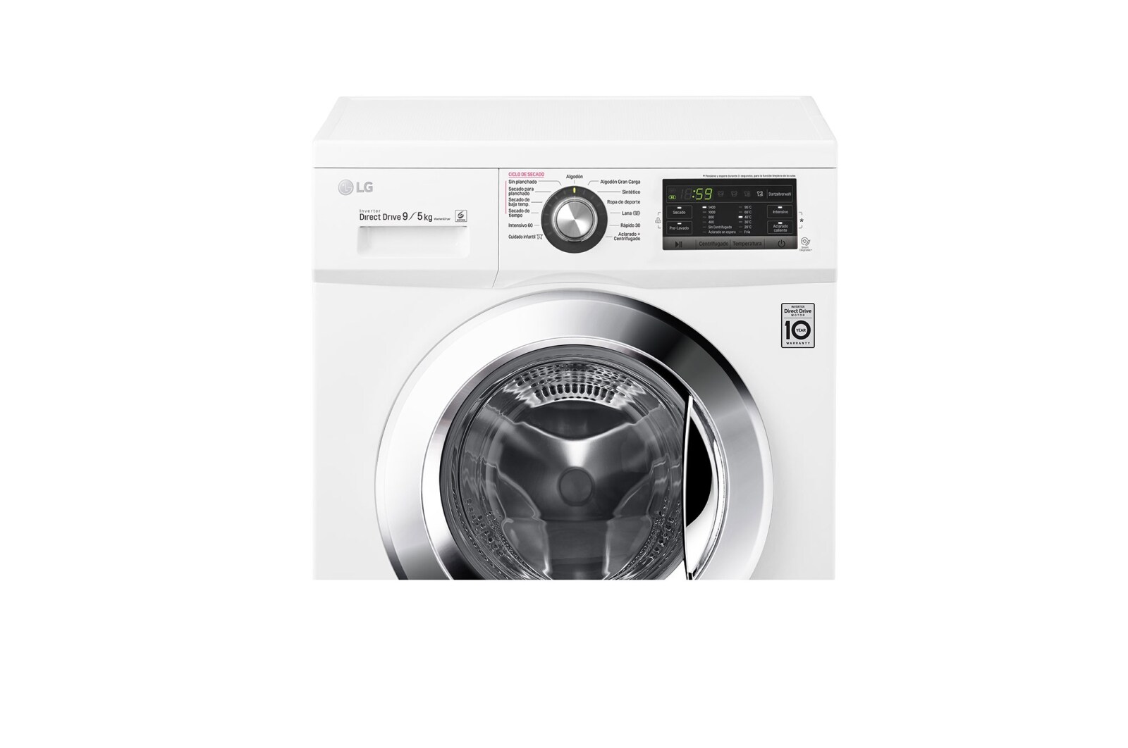 LG Lavadora-Secadora Carga Frontal con motor Inverter Direct Drive y capacidad total de 9 kilos de Lavado y 5 kilos de Secado , WD9WE6