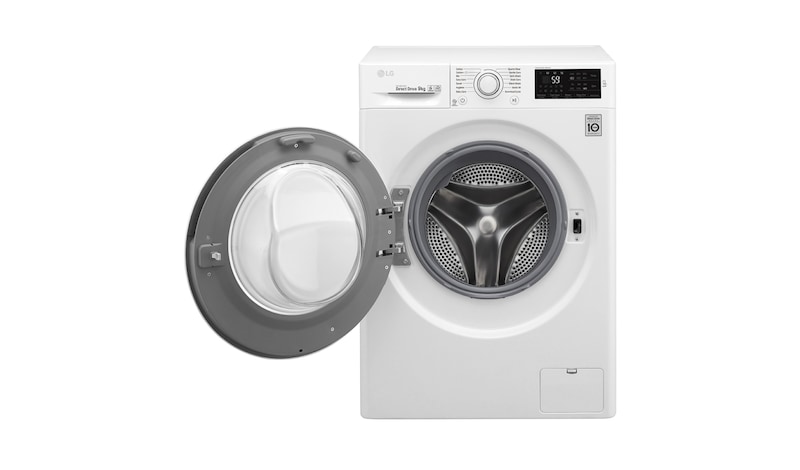 LG Lavadora Carga Frontal con Motor Inverter Direct Drive y Capacidad Total de 9 kilos de lavado., WM9WB6