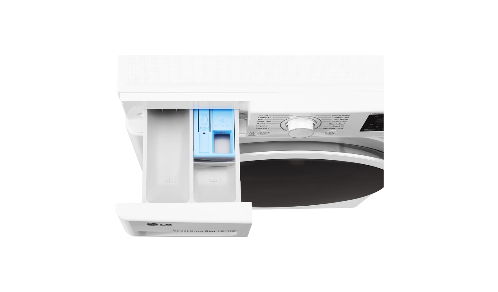 LG Lavadora Carga Frontal con Motor Inverter Direct Drive y Capacidad Total de 9 kilos de lavado., WM9WB6