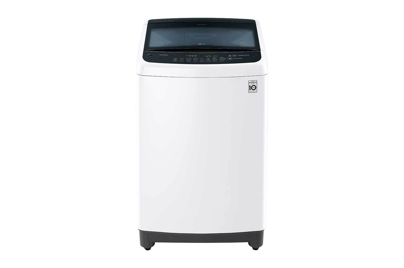 Vista frontal de  Lavadora de Carga Superior con motor Smart Inverter y capacidad total de 16 kilos WT16WSBP