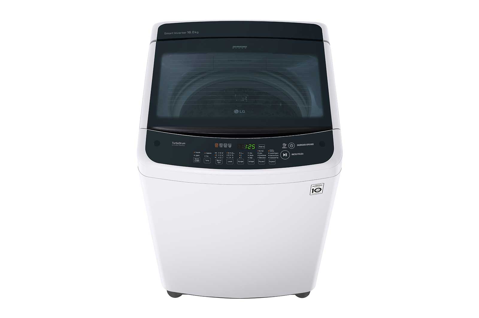 LG  Lavadora de Carga Superior con motor Smart Inverter y capacidad total de 16 kilos, WT16WSBP