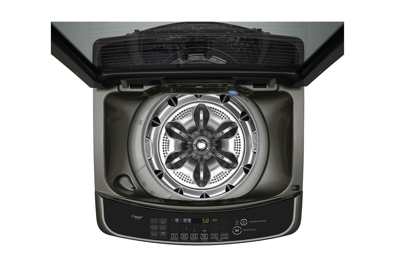 LG Lavadora de Carga Superior con Motor Inverter Direct Drive y capacidad total de 17 Kilos, WT17BS6H