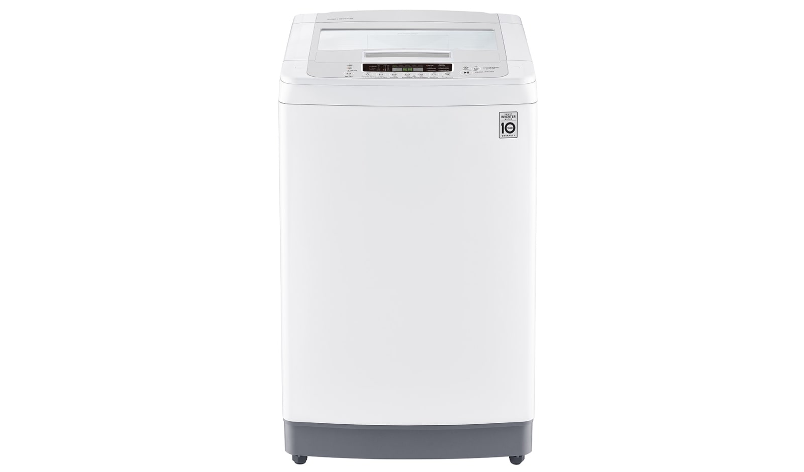 Vista frontal de Lavadora de Carga Superior con motor Smart Inverter y capacidad total de 9 kilos WT9WPB
