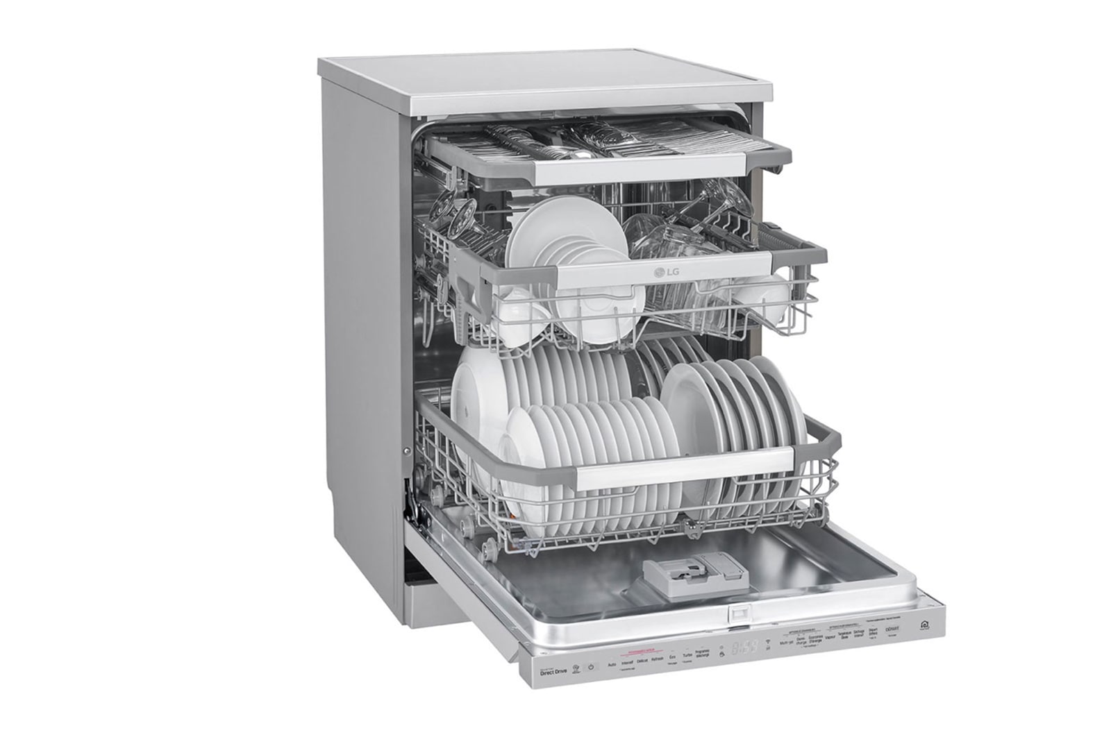 LG Lavavajillas 14 cubiertos con QuadWash™ y AOD, DF425HSS