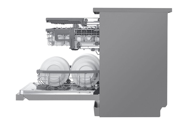 LG Lavavajillas 14 cubiertos con QuadWash™ y AOD, DF425HSS