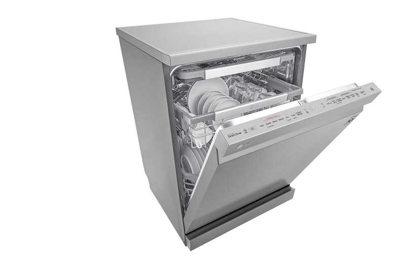 LG Lavavajillas 14 cubiertos con QuadWash™ y AOD, DF425HSS