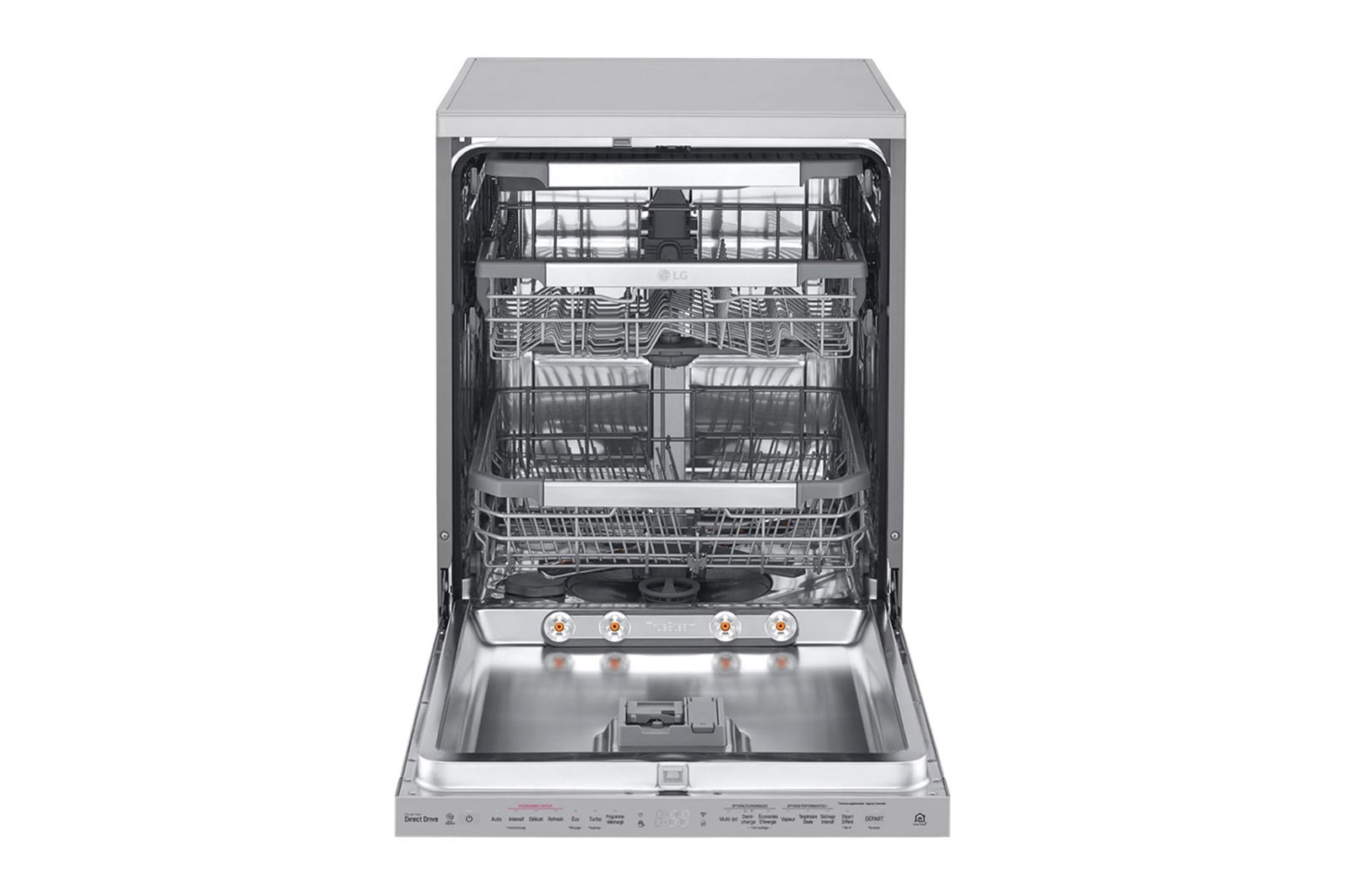 LG Lavavajillas 14 cubiertos con QuadWash™ y AOD, DF425HSS
