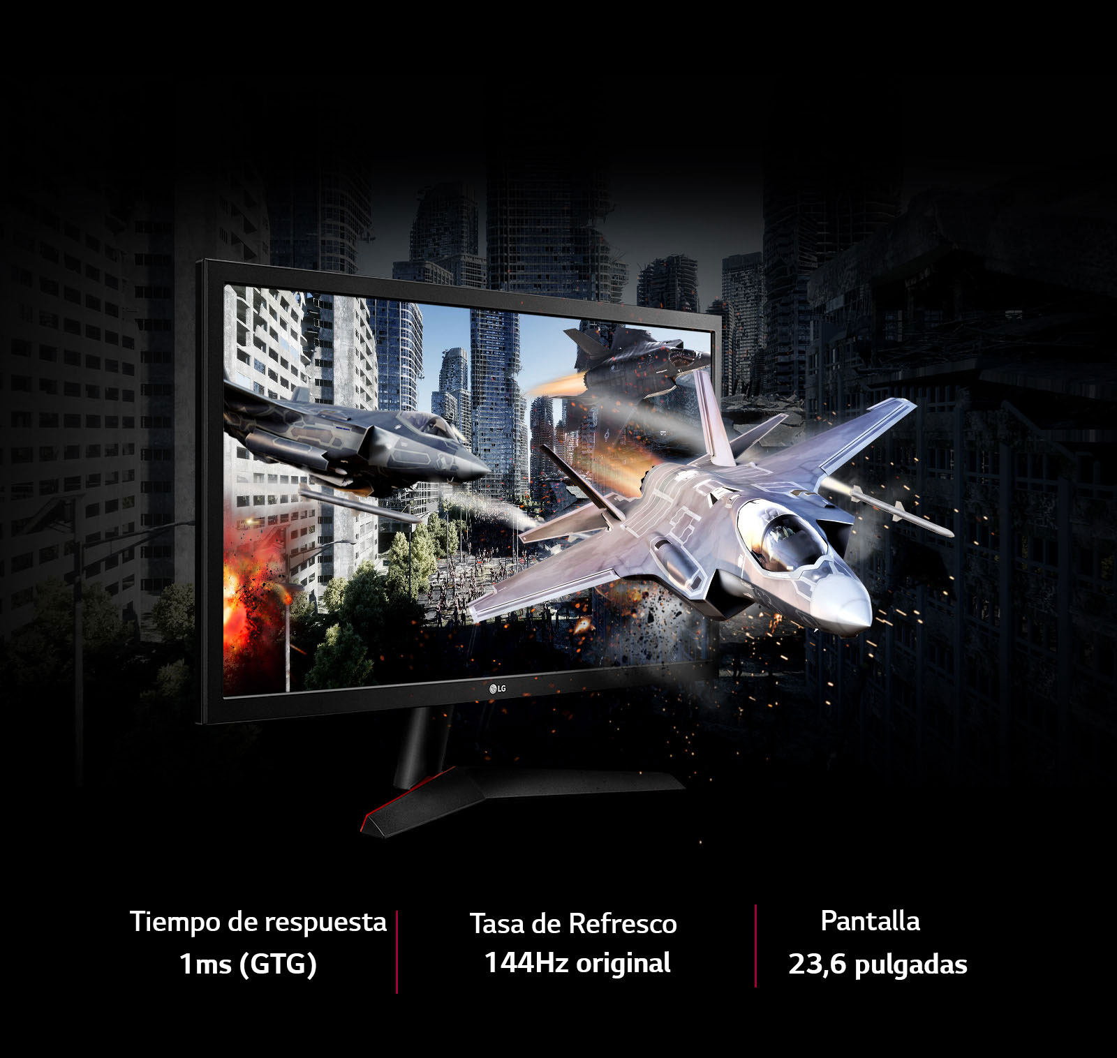 LG 23.6'' UltraGear™ Full HD (1920 x 1080) 144Hz | LG Chile