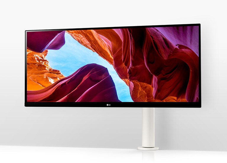 La pantalla IPS de LG admite un amplio espectro de colores, 99 % de gama de colores sRGB y ofrece un color y un brillo extraordinarios con el soporte de pantalla VESA HDR™400.
