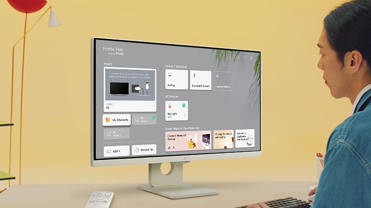 Panel de control de ThinQ Home.
