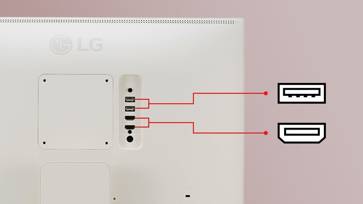 El monitor inteligente LG MyView ofrece dos puertos USB y dos puertos HDMI.