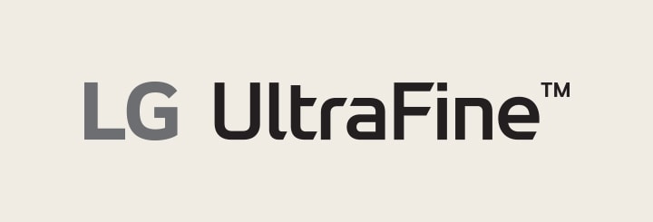 Monitor LG UltraFine logo.