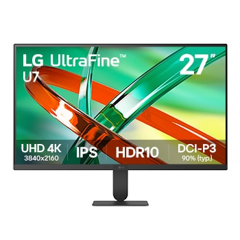 Vista frontal de 27-inch UltraFine™ U7, UHD 4K IPS monitor 27U711B-B