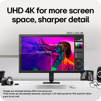 LG UltraFine UHD 4K display showing enhanced clarity and expanded screen space 