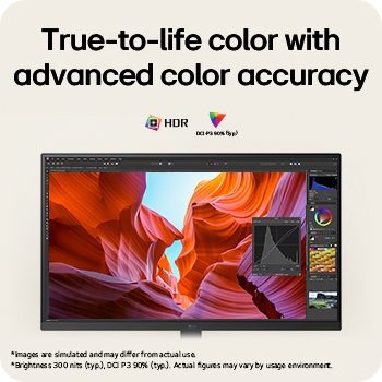 LG UltraFine display presenting accurate and vibrant color reproduction 