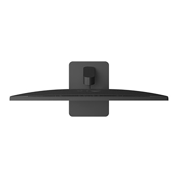 Top view of LG UltraFine monitor highlighting its slim form factor 