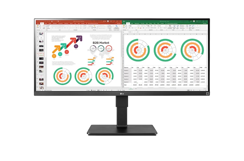 LG 34'' UltraWide™ QHD(3440x1440) IPS Monitor , 34BN770-B