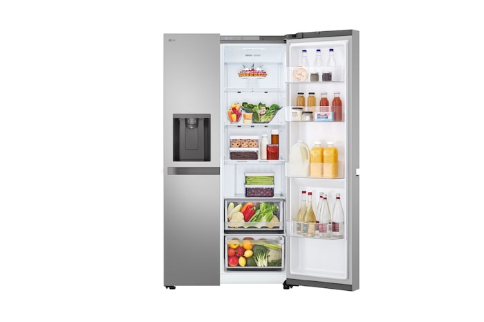 Door open view with food