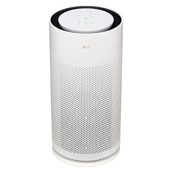Front view of LG air purifier with touch controls