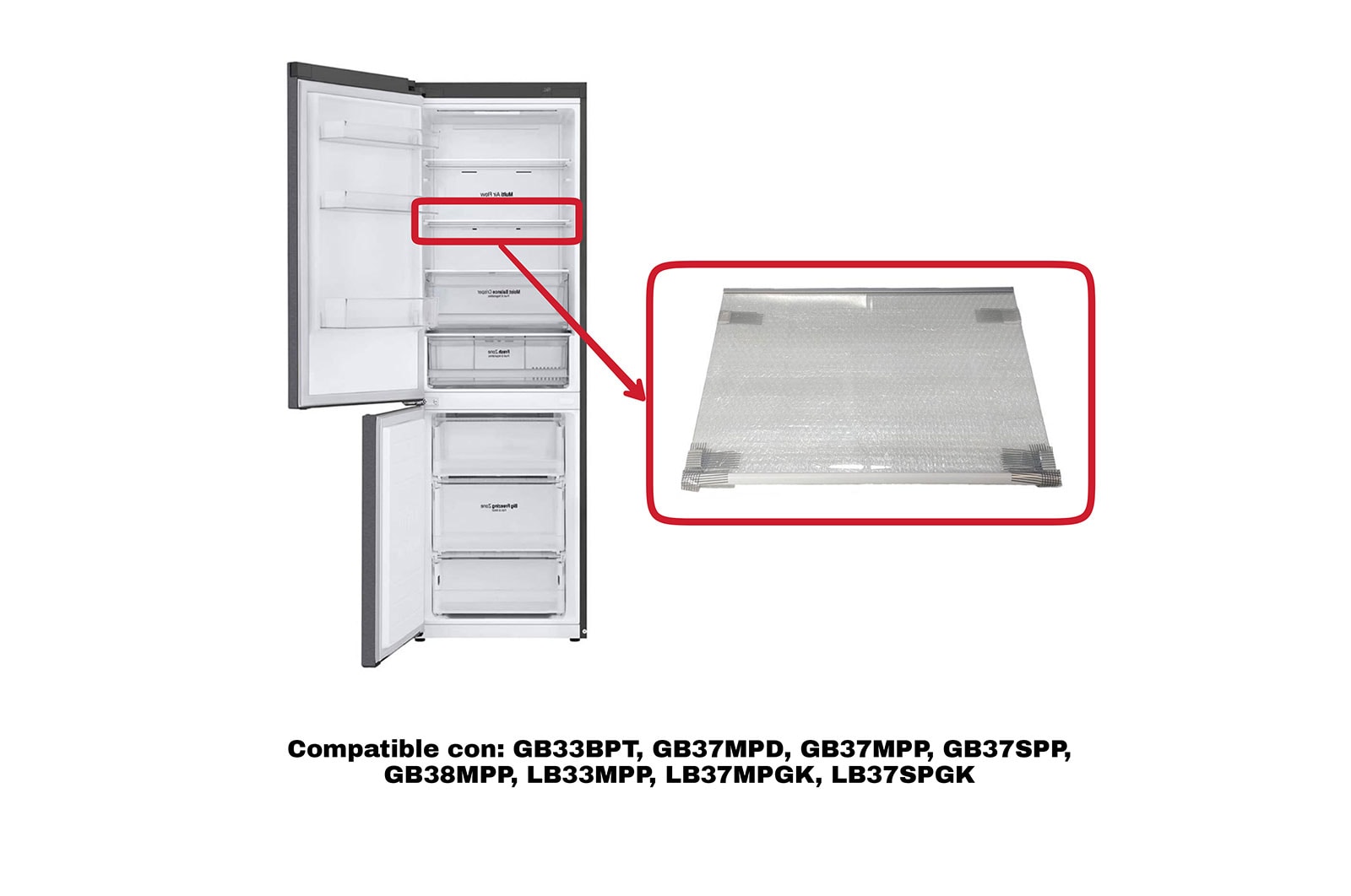 LG Bandeja refrigerador, AHT74973815