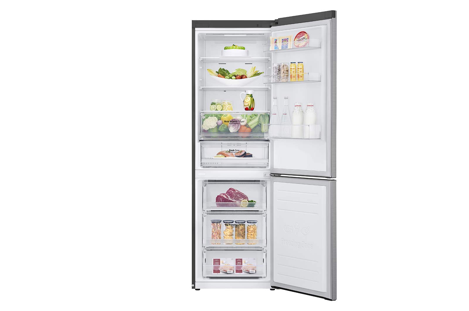 LG Refrigerador Bottom Freezer con motor Smart Inverter Compressor y capacidad total de 341 Litros, GB37MPP