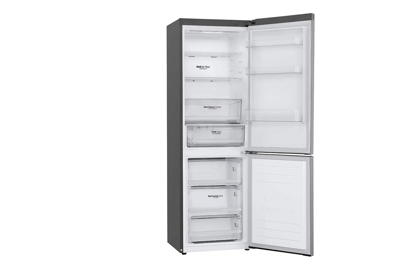 LG Refrigerador Bottom Freezer con motor Smart Inverter Compressor y capacidad total de 341 Litros, GB37MPP