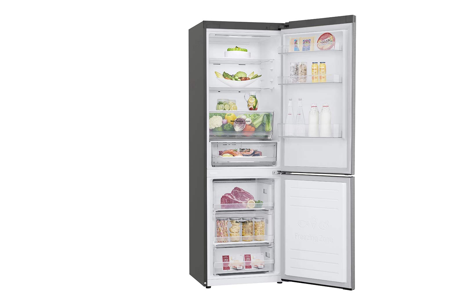 LG Refrigerador Bottom Freezer con motor Smart Inverter Compressor y capacidad total de 341 Litros, GB37MPP