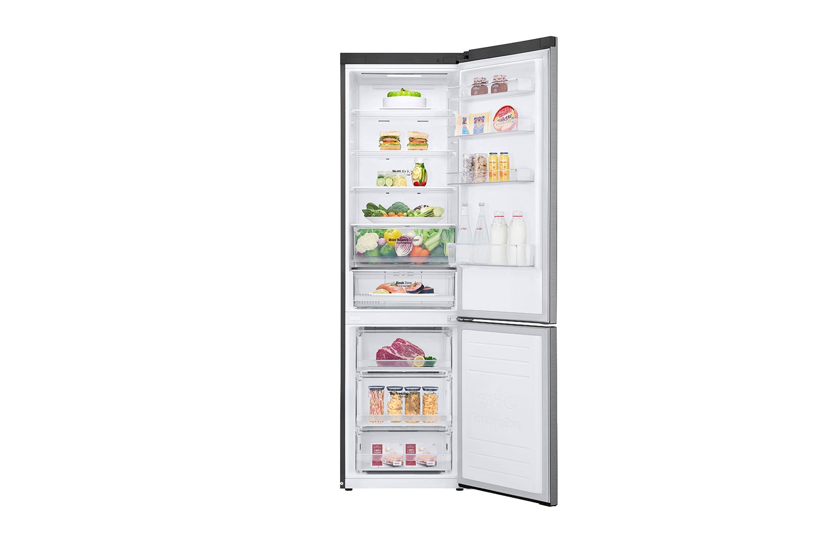 LG Refrigerador Bottom Freezer con motor Smart Inverter Compressor y capacidad total de 384 Lts, GB38MPP