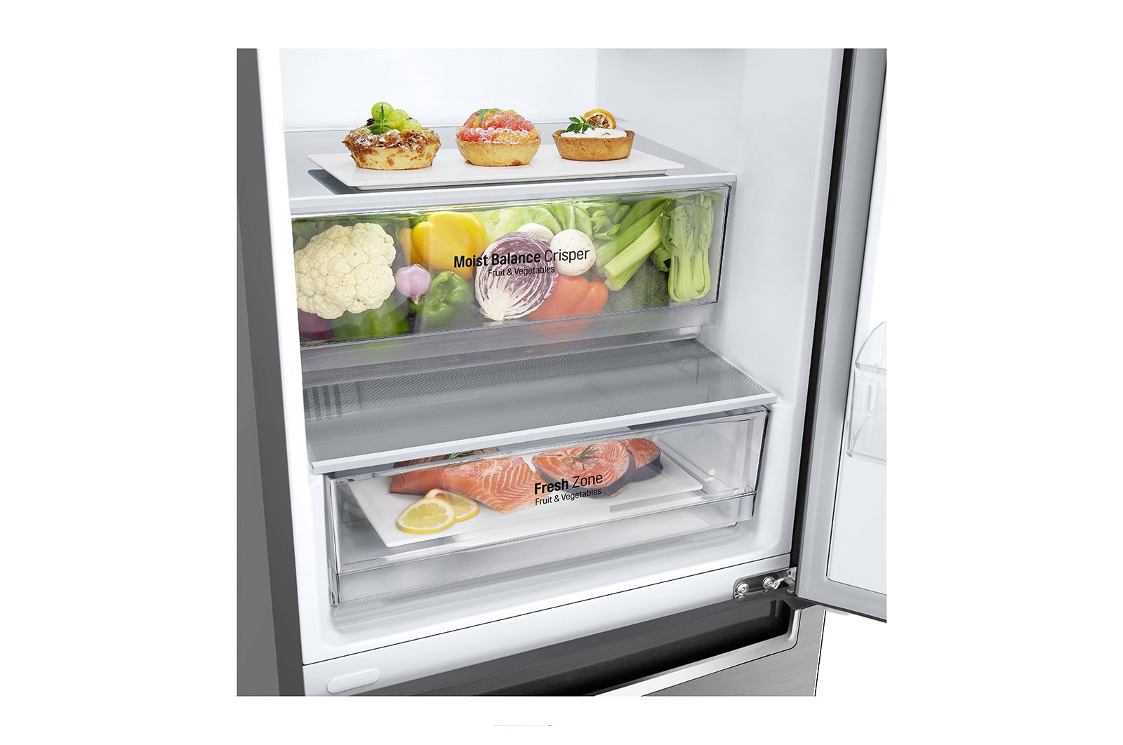 LG Refrigerador Bottom Freezer con motor Smart Inverter Compressor y capacidad total de 384 Lts, GB38MPP