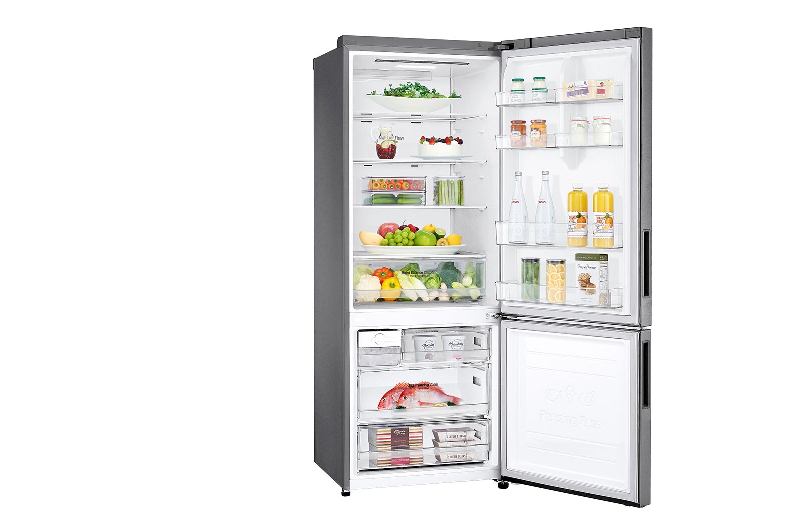 LG Refrigerador Bottom Freezer con motor Smart Inverter Compressor y capacidad total de 451 Lts, GB45MPG
