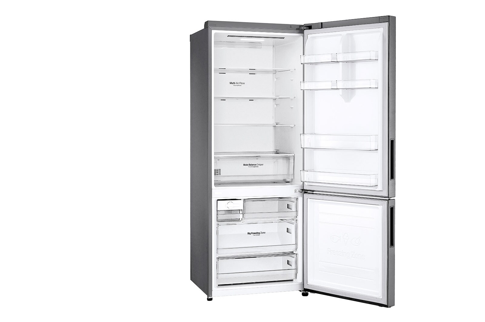 LG Refrigerador Bottom Freezer con motor Smart Inverter Compressor y capacidad total de 451 Lts, GB45MPG