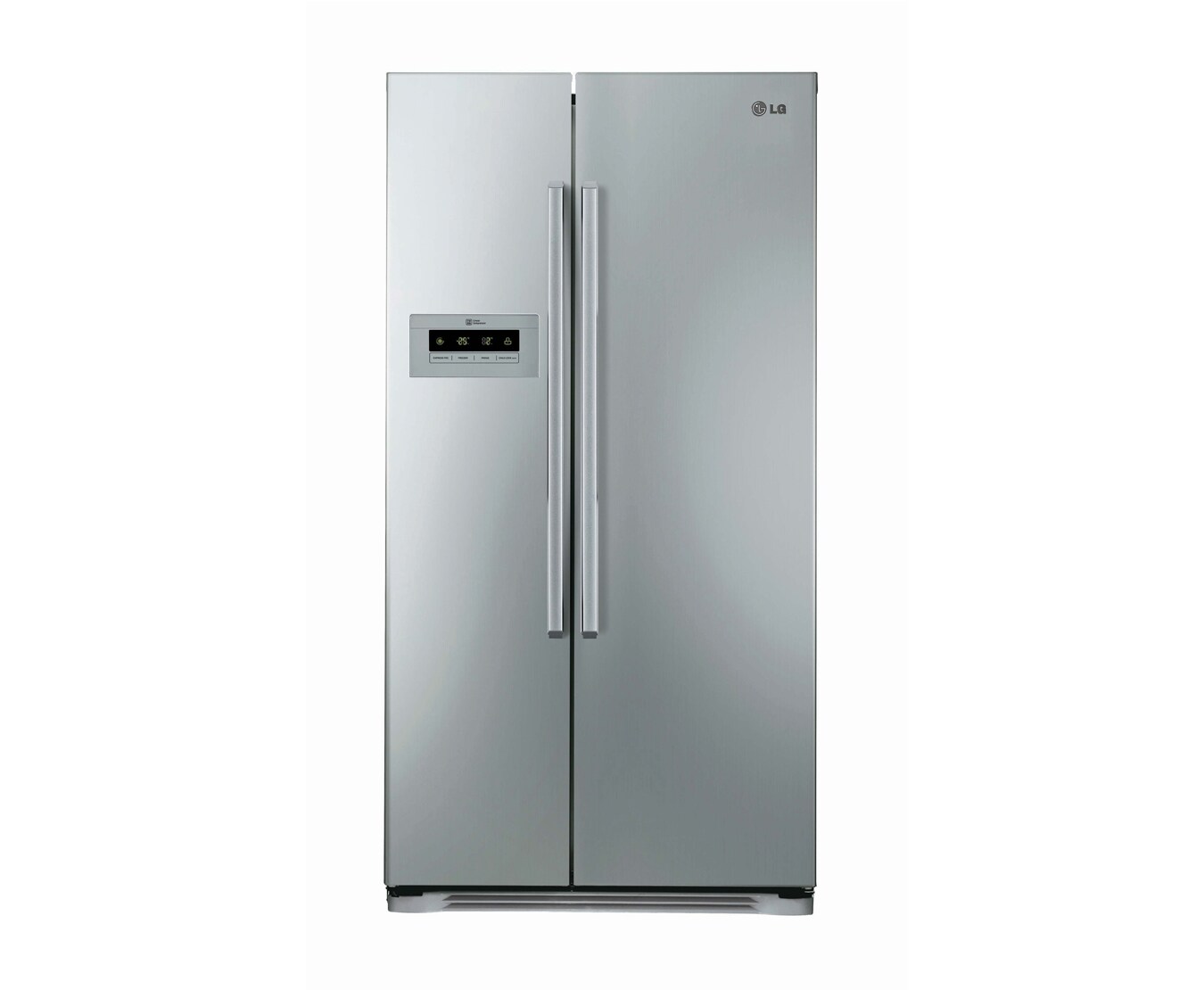 Vista frontal de Más Frescura, y Más Ahorro de energía con los refrigeradores de la línea verde de LG GC-B207BSJ