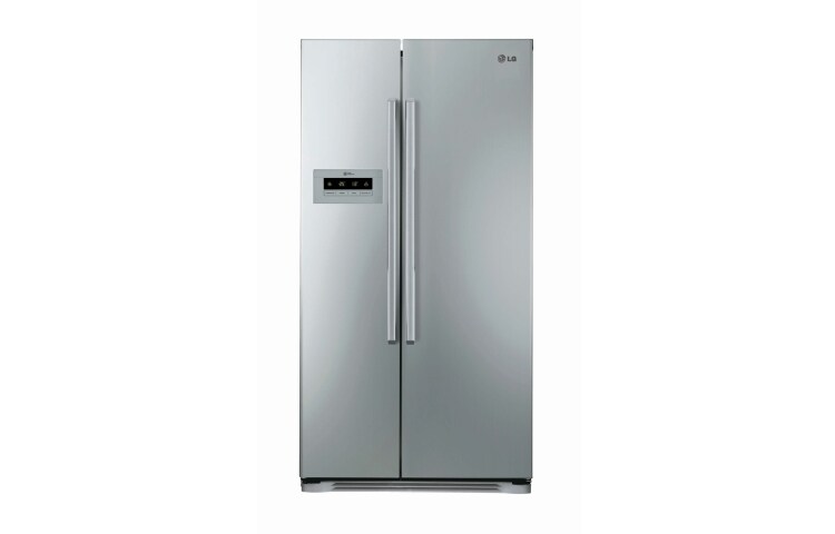 Vista frontal de Más Frescura, y Más Ahorro de energía con los refrigeradores de la línea verde de LG GC-B207BSJ