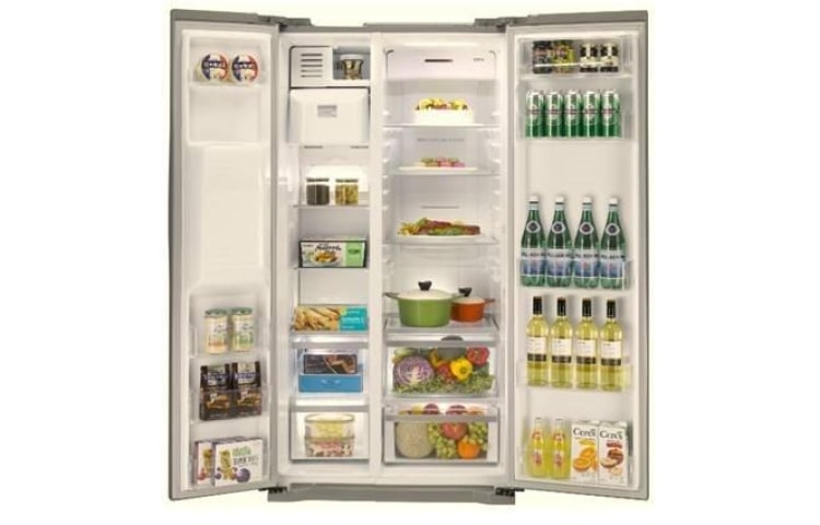 LG Refrigerador Side by Side con tecnología Inverter Linear Compressor y capacidad total de 521 L, GC-L207GLRV
