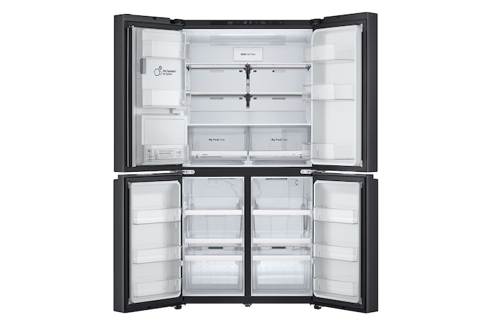 Nevecon French Door LG GM92SPV con puertas abiertas sin comida