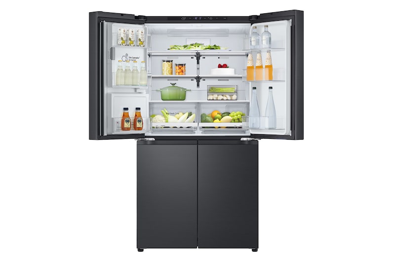 Nevecon French Door LG GM92SPV con puertas abiertas sin comida