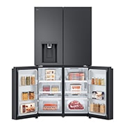 Nevecon French Door LG GM92SPV con puertas abiertas sin comida