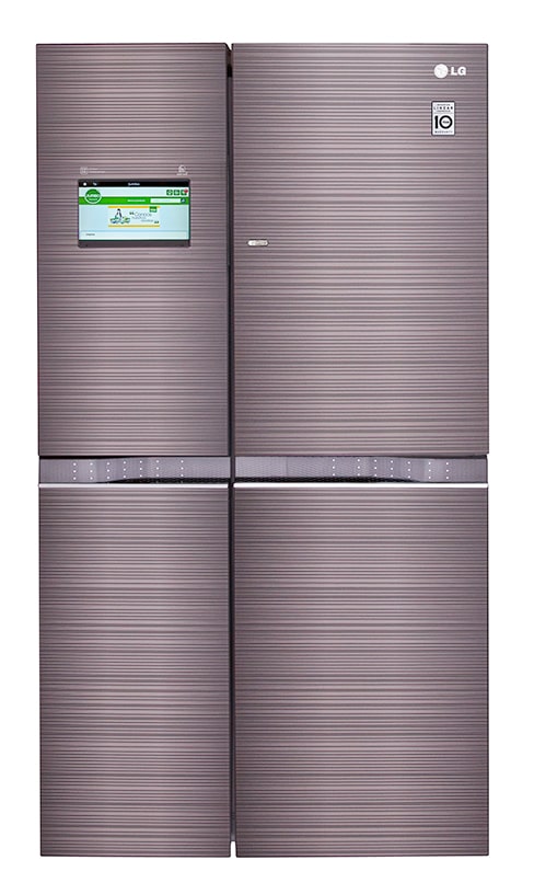 Vista frontal de El primer Refrigerador Smart de Chile GR-M307QGS