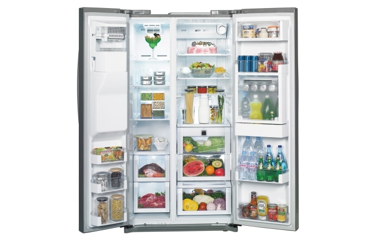 LG Posee el Consumo Energético MÁS BAJO del Mercado, mantiene los alimentos frescos por más tiempo, es más silencioso que ningún otro y posee un motor con garantía de 10 años, GR-P267FSN