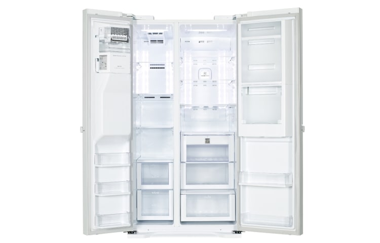 LG Posee el Consumo Energético MÁS BAJO del Mercado, mantiene los alimentos frescos por más tiempo, es más silencioso que ningún otro y posee un motor con garantía de 10 años, GR-P267FSN