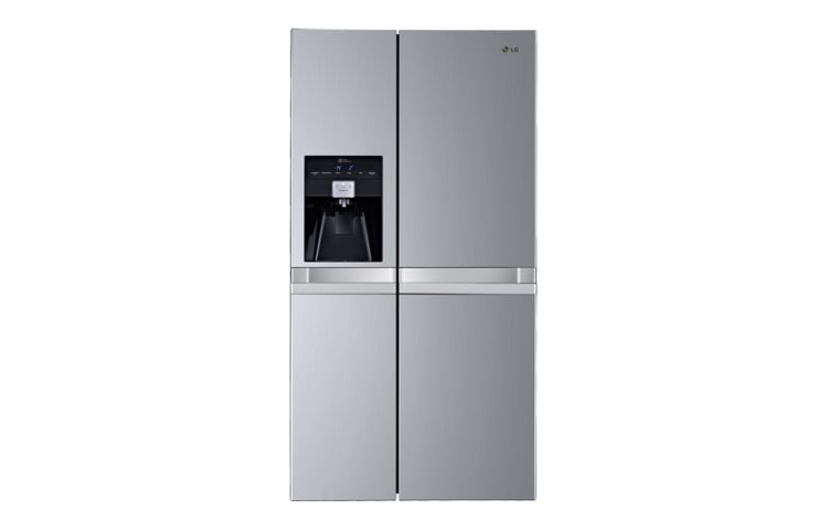 Vista frontal de Refrigerador Side by Side con motor Inverter Linear Compressor y capacidad total de 538 Lts  GS22SPP