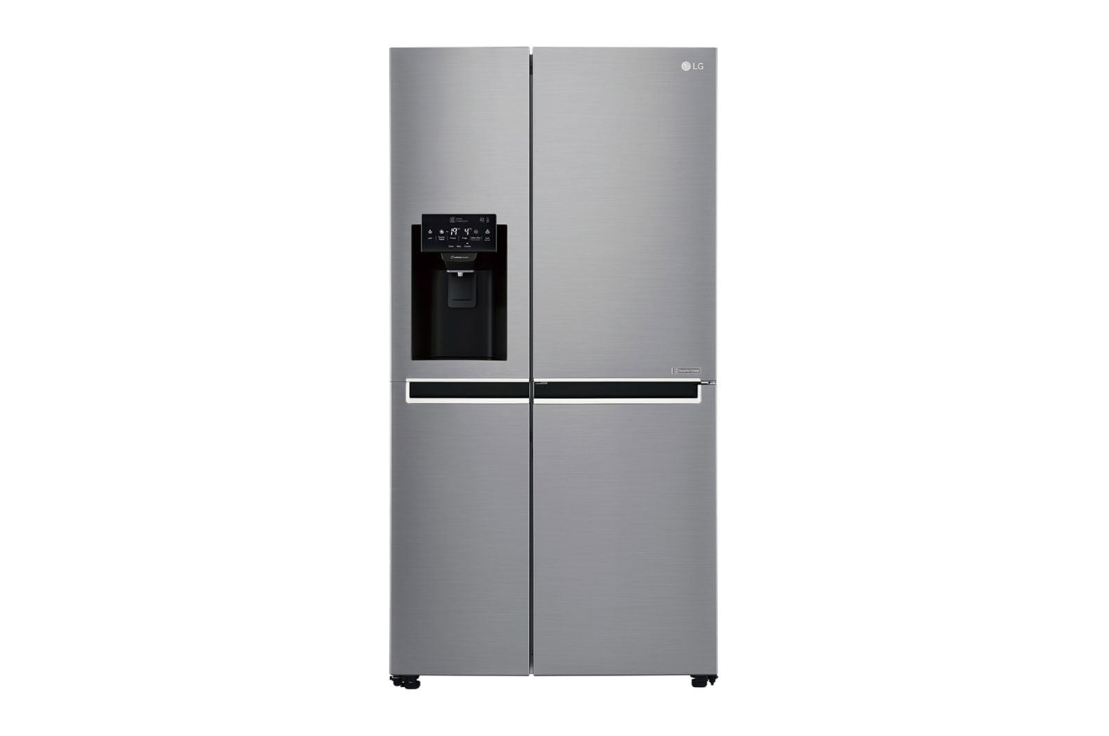 Vista frontal de Refrigerador Side by Side con motor Inverter Linear Compressor y capacidad total de 601 Lts GS65SPP1