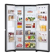 front view full door open with food