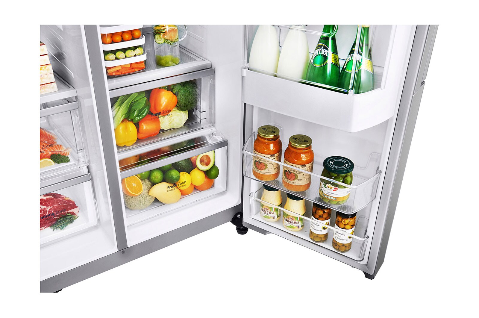 LG Refrigerador InstaView Door-in-Door® con Motor Inverter Linear Compressor y Capacidad Total de 691Lts., GS74SXS