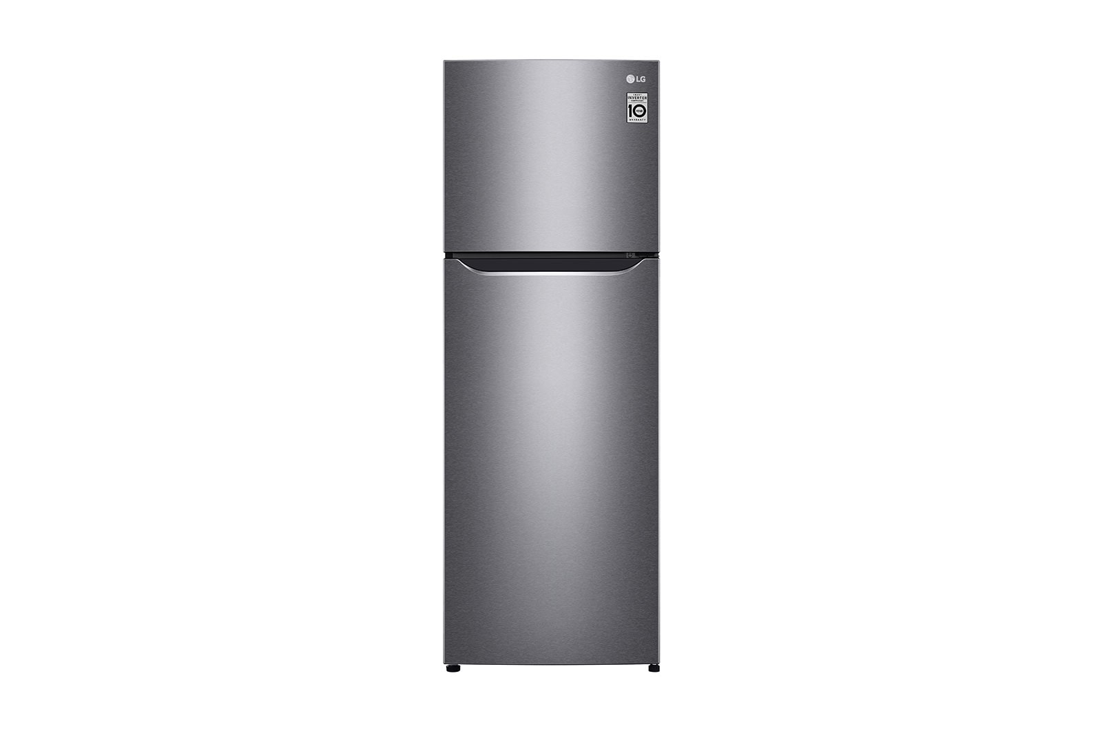 Vista frontal de Refrigerador Top Freezer con motor Smart Inverter Compressor y capacidad total de 235 Litros GT26BPG