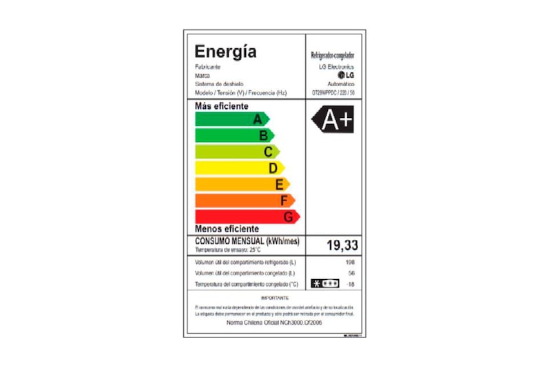 LG Refrigerador Top Freezer con motor Smart Inverter Compressor y capacidad total de 254 Litros, GT29WPPDC