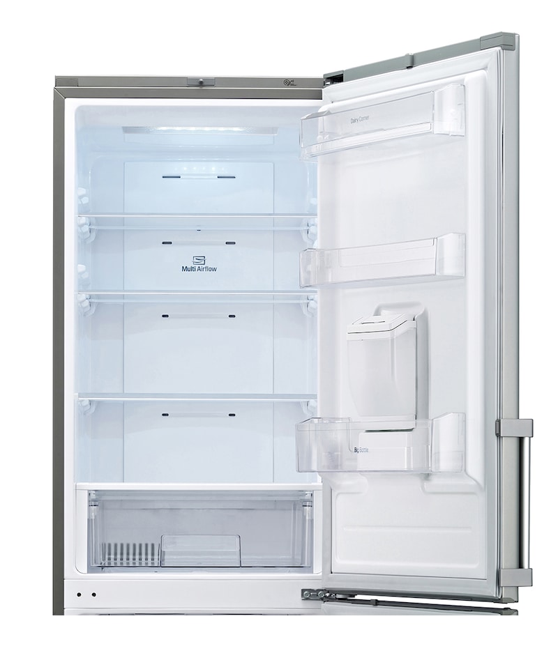 LG Refrigerador Bottom Freezer con dispensador de agua, capacidad de 314 L y manillas de fácil acceso, GW-F429BSQW